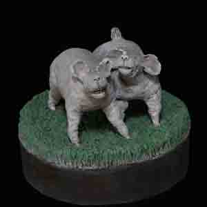 les 2 bêtes dans l'herbe